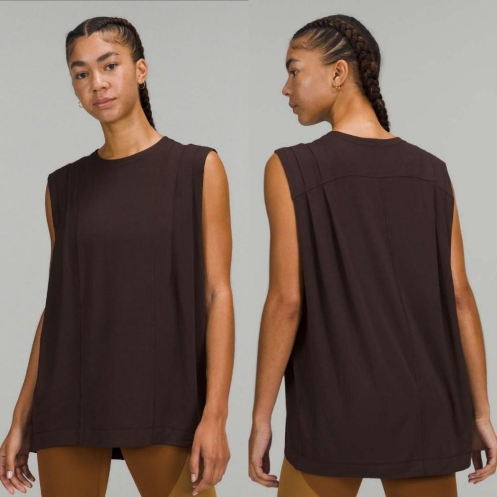 Lululemon Modal Pleated Shoulder Tank Top
